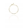 Pulseira Com Elo Ovalado e Elo Em Circulo Banhado em Ouro 18k