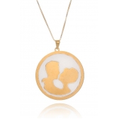 Colar Personalizado Casal Apaixonado Folheado em Ouro 18K