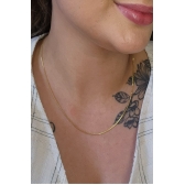 Corrente Veneziana 45cm Banhado em Ouro 18k