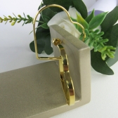 Brinco Argola em Forma de Coração Lateral Larga Banhado em Ouro 18k