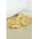 Brinco Argola Trabalhada Vazada com 4 Zircônias Banhado em Ouro 18k