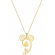 Colar Personalizado Castelo da Disney e Mickey Folheado em Ouro 18k
