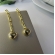 Brinco Corrente Elo com Coração na Ponta Banhado em Ouro 18k
