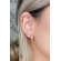 Brinco Argolinha Com Micro Zircônias Coloridas Banhado em Ouro 18k