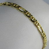 Pulseira Corrente com Elo Sequenciado Banhado em Ouro 18K MASCULINA