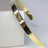 Bracelete Liso Largo Banhado em Ouro 18k