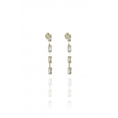 Brinco Corrente de Zircônias Banhado em Ouro 18k