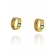 Brinco Argolinha Com Micro Zircônias Coloridas Banhado em Ouro 18k