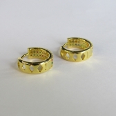 Brinco Argolinha Com Micro Zircônias Coloridas Banhado em Ouro 18k