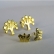 Brinco Duo de Árvore e Borboleta Banhado em Ouro 18k