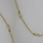 Colar com Corrente de Mini Pérolas Banhado em Ouro 18k
