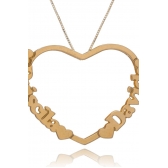 Colar Personalizado Mandala Coração Envolvido com Nomes