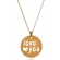 Colar Personalizado Circular Chapado Escrito Frase Vazada Folheado em Ouro 18K