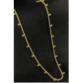Choker Corrente com Bolinha Lisa Banhado em Ouro 18k
