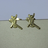 Brinco Pequeno Fé Banhado em Ouro 18k