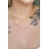 Colar Duplo Corrente lisa Corrente Trabalhada Banhado em Ouro 18k