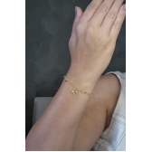 Pulseira Árvore da Vida Com Zircônias Coloridas Banhado em Ouro 18k